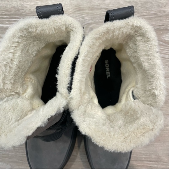 SOREL Tivoli Gray Winter Boots Waterproof Snow Faux Fur - Picture 4 of 9
